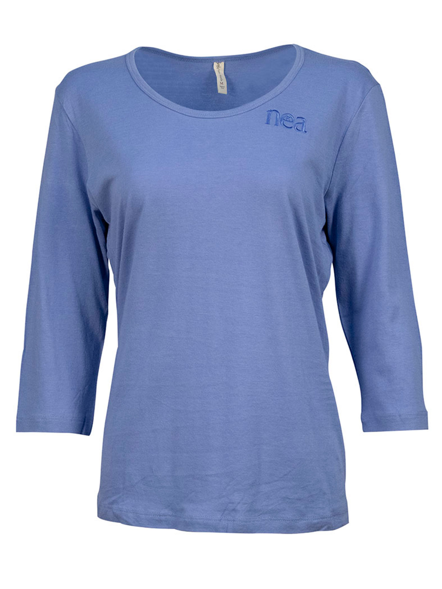 Ladies Quarter Sleeve Blue Tshirt