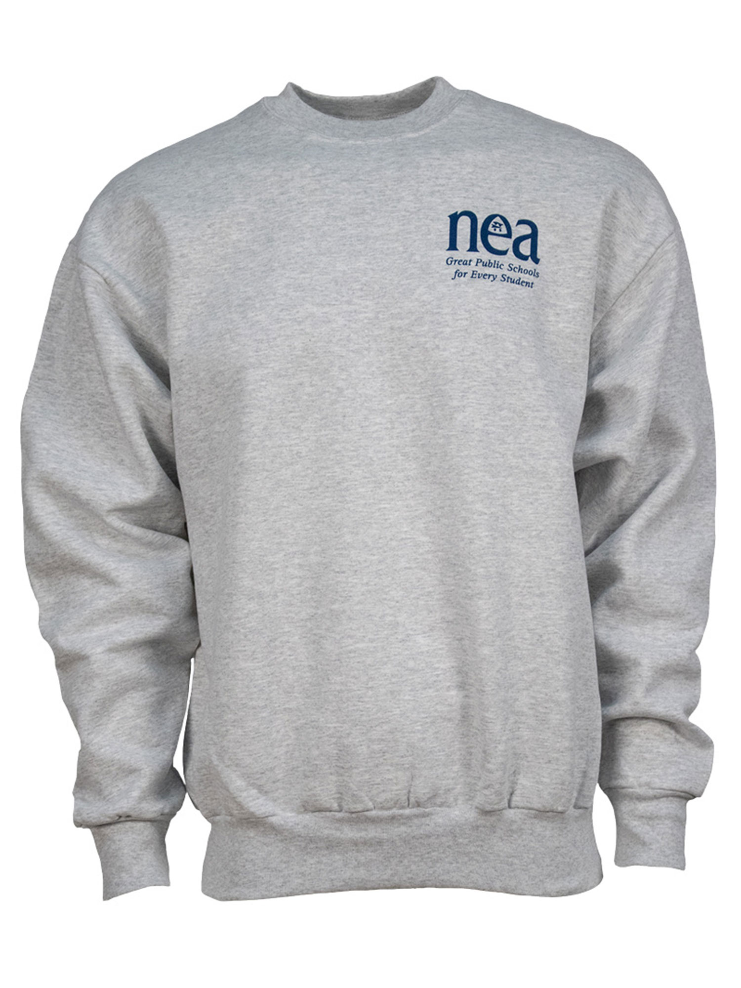 NEA Gray Crewneck Sweatshirt With Navy Logo