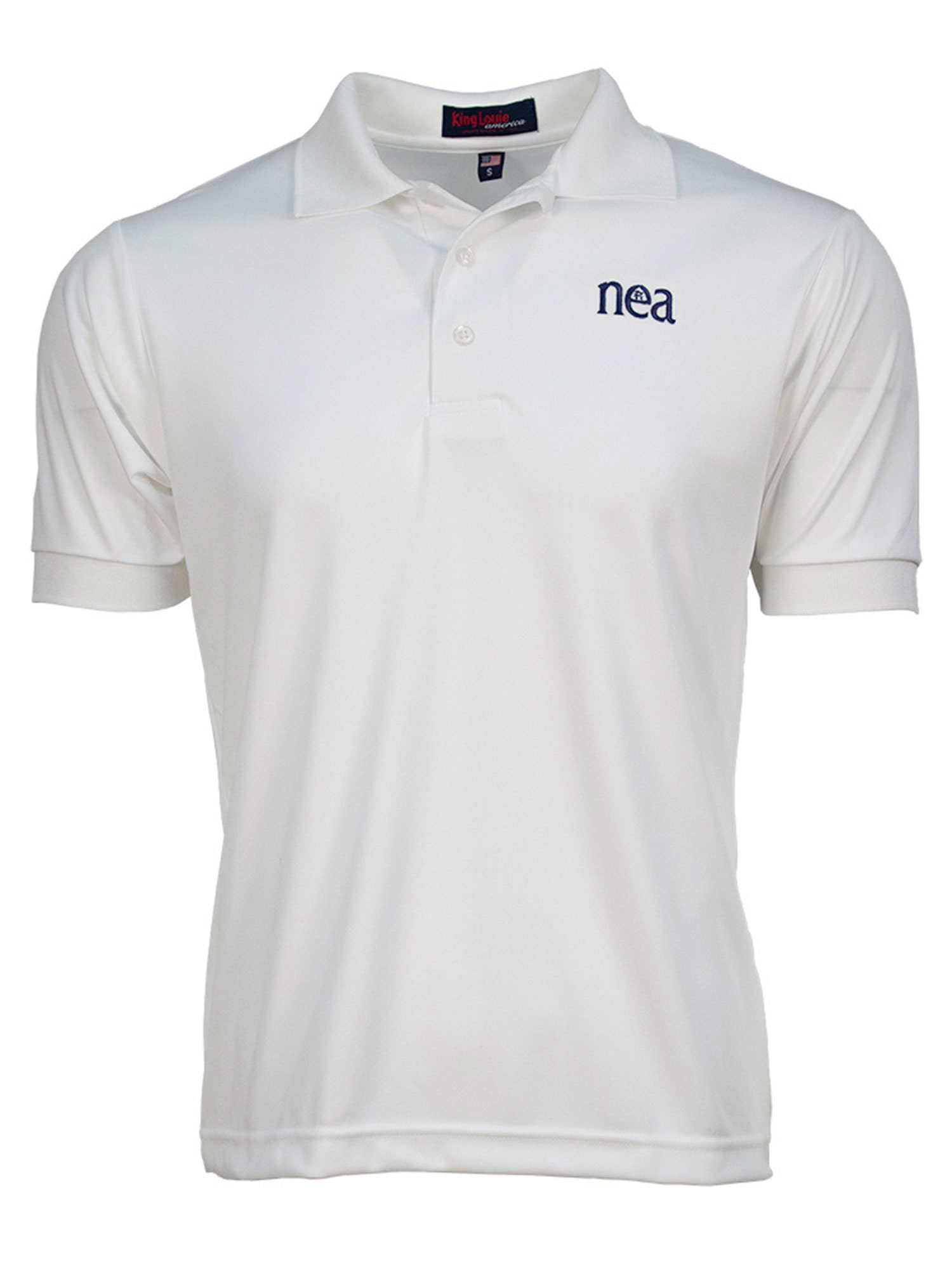 NEA Men's White Polo